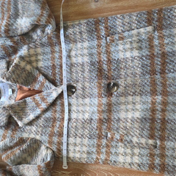Plaid Wool-Blend Coat Liz Claiborne Size Small - Picture 4 of 7